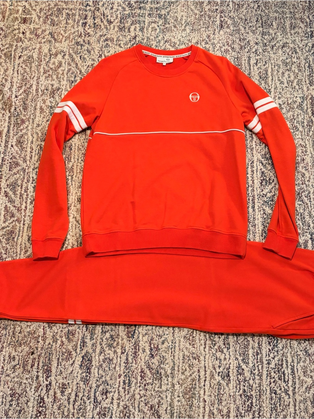 Sergio Tacchini Orange with White Stripe Details